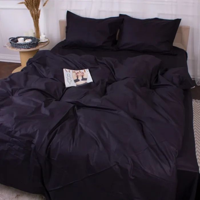 Постельное белье MirSon Poplin Line 099 Black 110x140 Фото