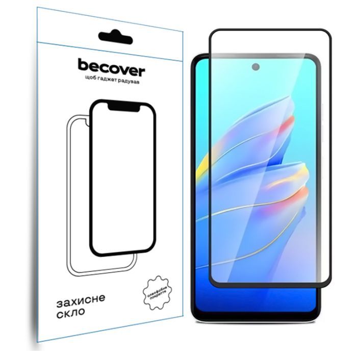 Стекло защитное BeCover Tecno Spark Go 1 (KL4) Black Фото