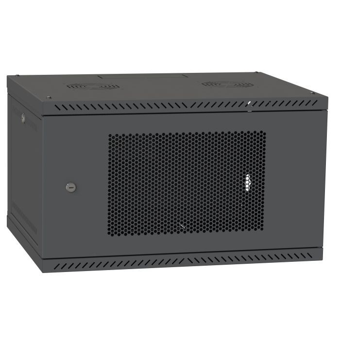 Шкаф настенный Ipcom 4U, 600*350, перфорация, RAL9005 Фото