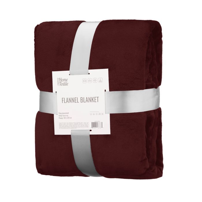 Плед Ardesto Flannel 160х200см, 100% полиэстер, бургунди Фото
