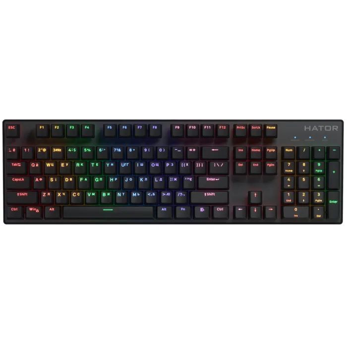Клавиатура Hator Icefall Mecha Rainbow USB Black Фото