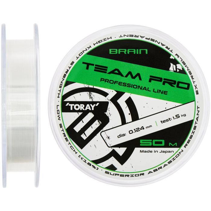 Леска Brain Team Pro 50m (clear) 0.124mm 1.5kg Фото