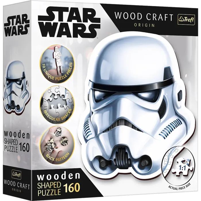 Пазл Trefl Wooden Star Wars Шолом штурмовика 160 елементів Фото