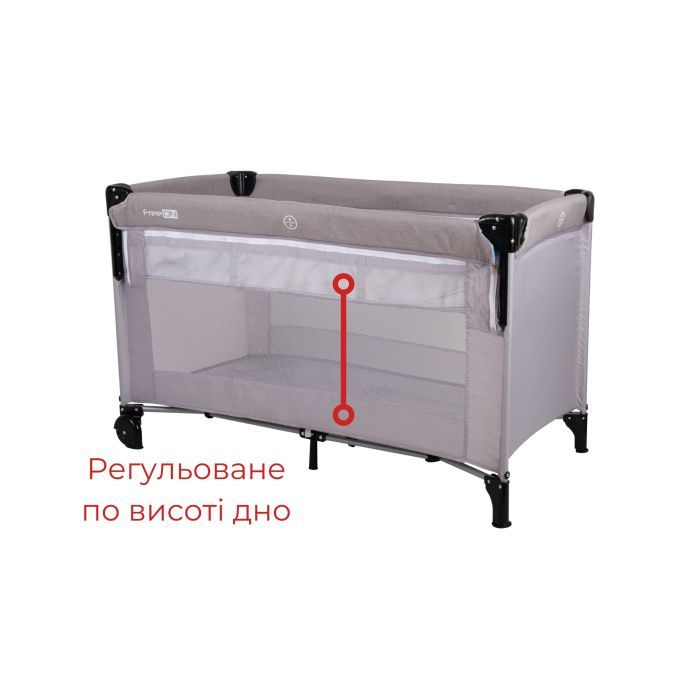 Детский манеж FreeON Bedside з другим ярусом Grey Фото 4