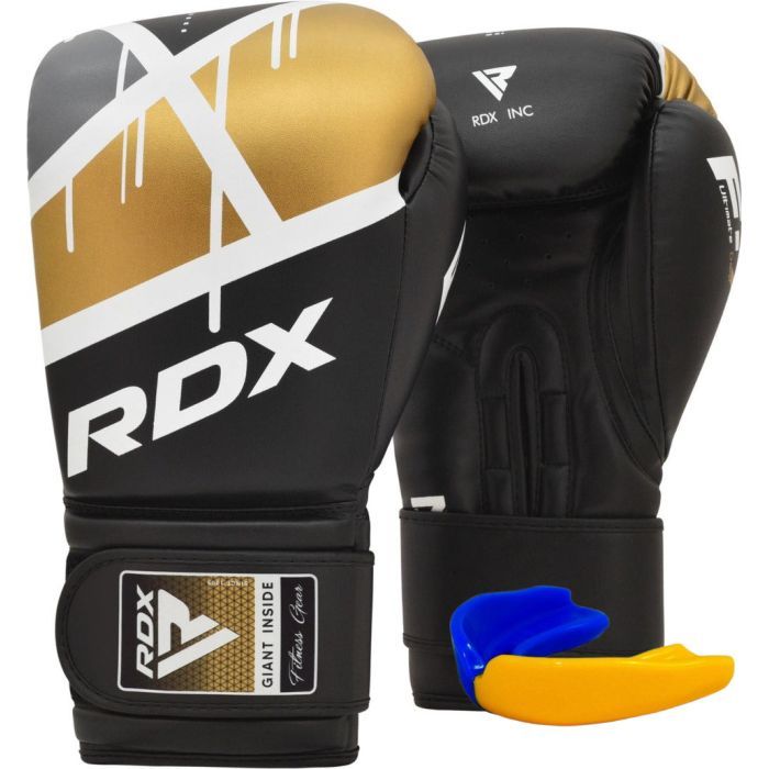 Боксерские перчатки RDX F7 Ego Black Golden 12 унцій Фото