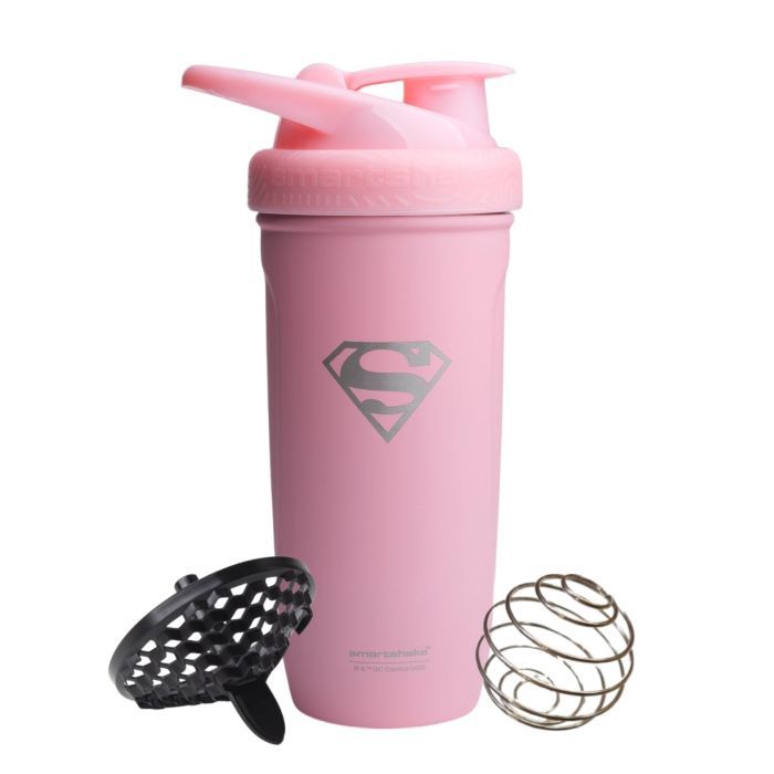 Шейкер спортивный SmartShake Reforce 900ml Supergirl Pink Фото