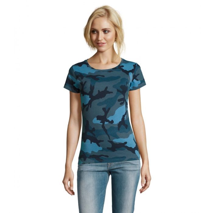 Футболка Sol's Camo women синій камо XXL Фото