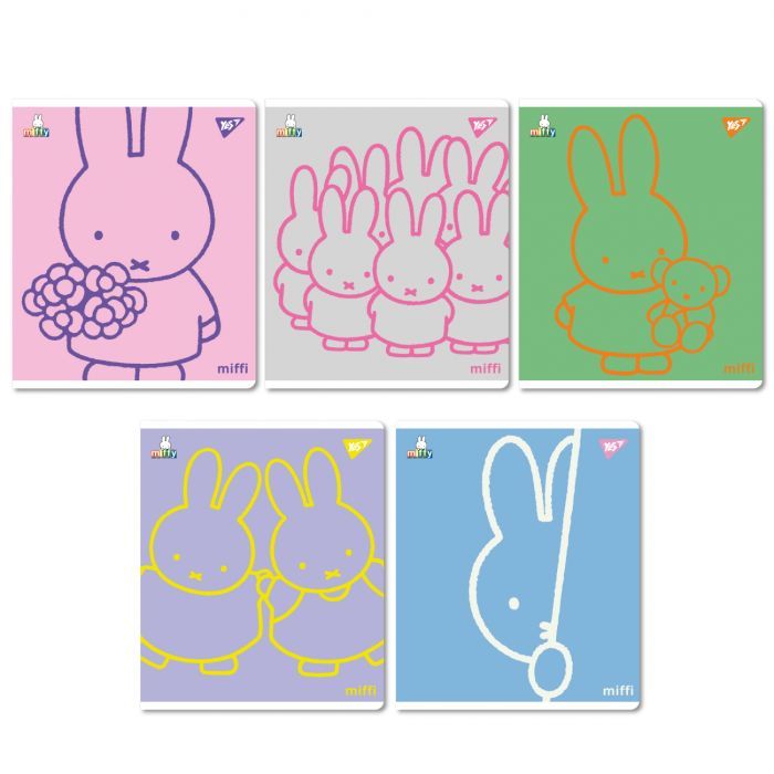 Тетрадь Yes Miffy А5 12 аркушів клітинка Фото
