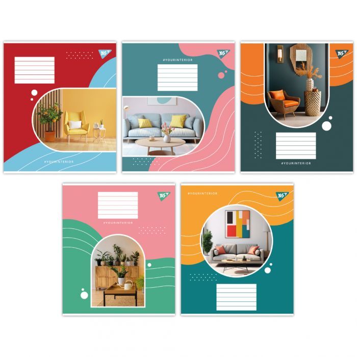 Тетрадь Yes Your interior А5 48 аркушів клітинка Фото