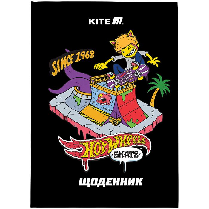 Дневник школьный Kite Hot Wheels, твердая обложка Фото