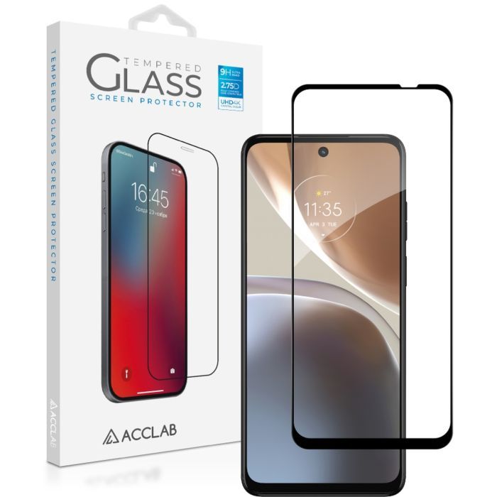 Стекло защитное ACCLAB Full Glue MOTO G32 Black Фото