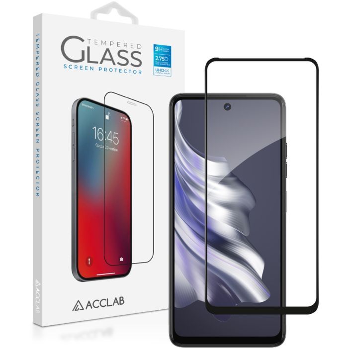 Стекло защитное ACCLAB Full Glue Tecno Spark 20 Black Фото