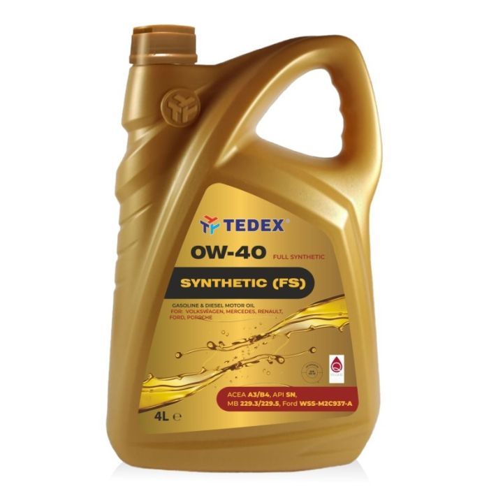 Моторное масло TEDEX SYNTHETIC (FS) MOTOR OIL 0W40 4л Фото