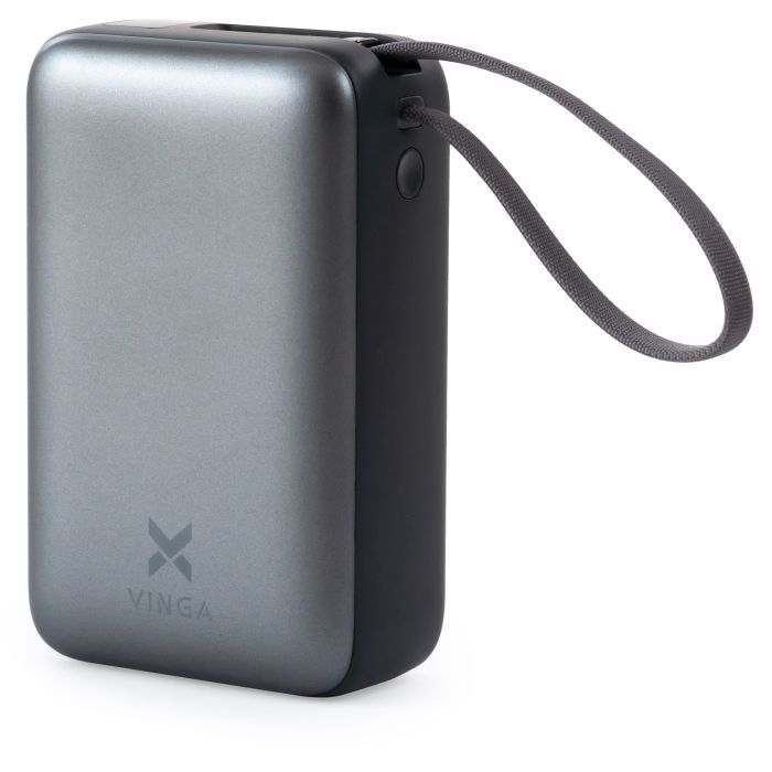 Батарея универсальная Vinga 30000 mAh 65W Display Cable Фото