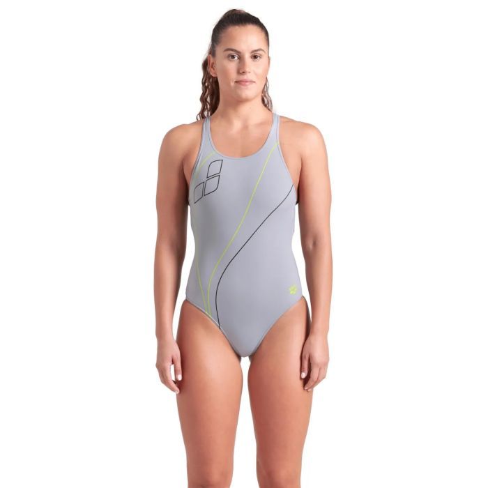 Купальник Arena Trail Swimsuit V Back 009022-520 Сірий 38 Фото