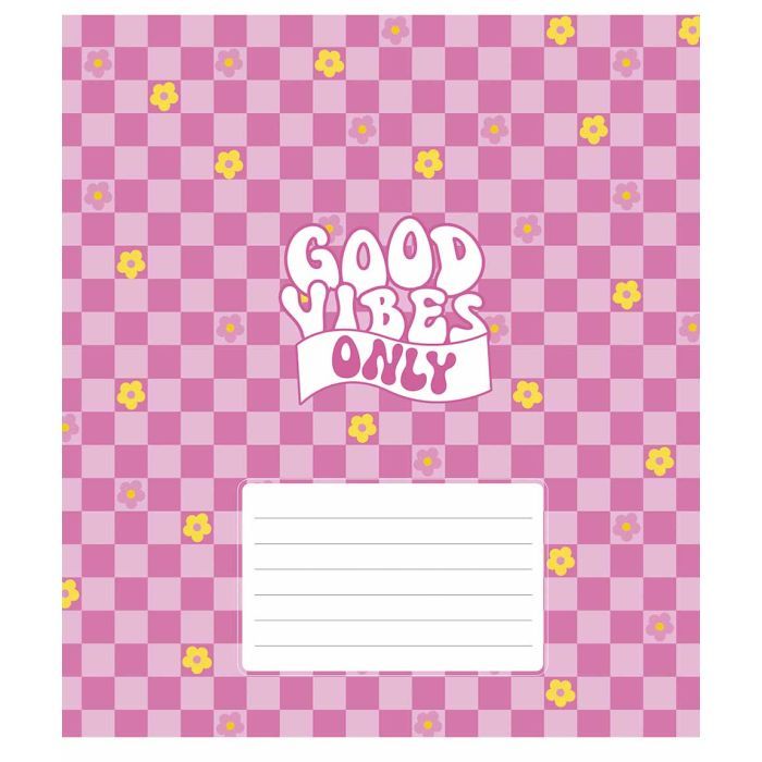 Тетрадь Школярик Good vibes only 18 листов клетка Фото
