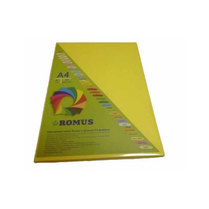 Бумага Romus A4 80 г/м2 100c, yellow canary Фото