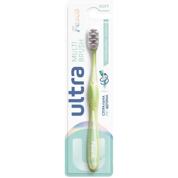 Зубная щетка Fesco Ultra Multi Brush Soft Салатовая Фото