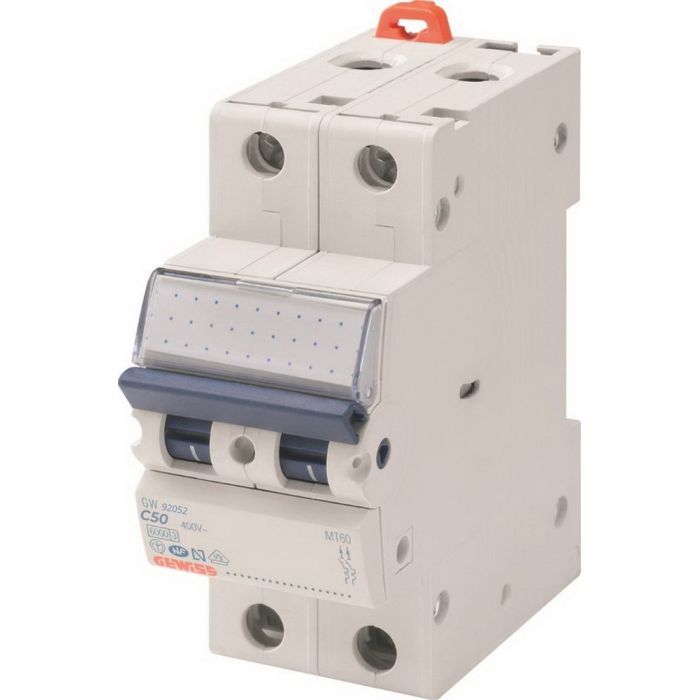 Автоматический выключатель GEWISS 2-п. 50A 6kA С Фото