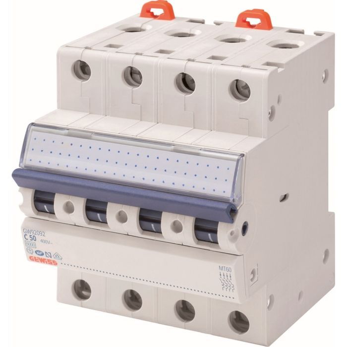 Автоматический выключатель GEWISS 4-п. 50A 6kA С Фото