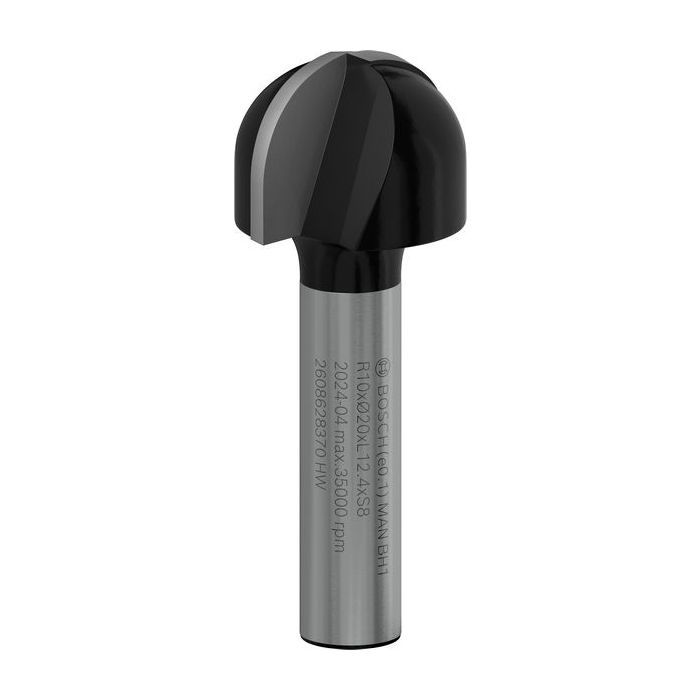 Фреза Bosch Professional галтельна, Std, S8, R10, D20, L12.4 Фото