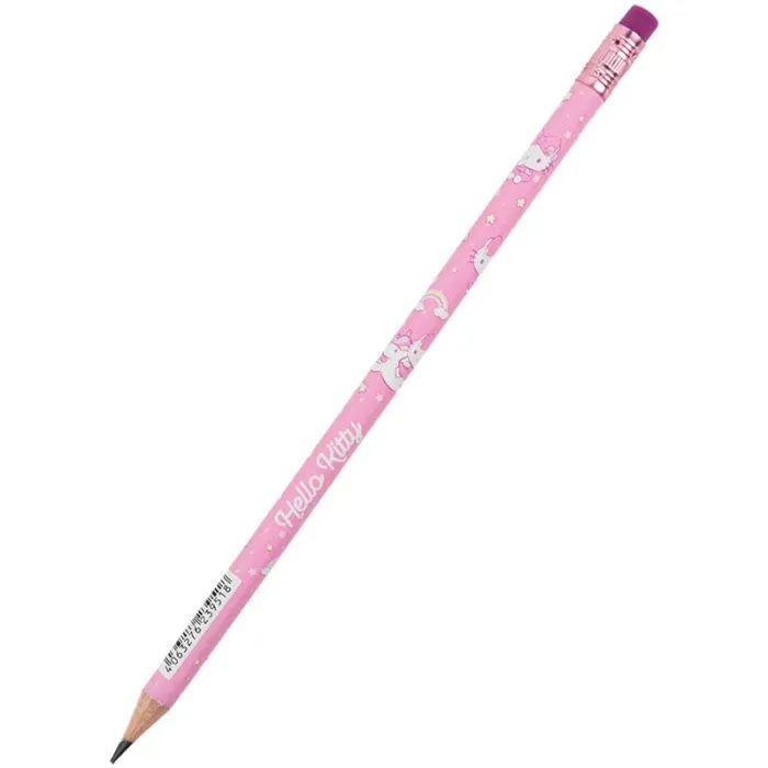 Карандаш графитный Kite Hello Kitty круглый, с резинкой, НВ Фото