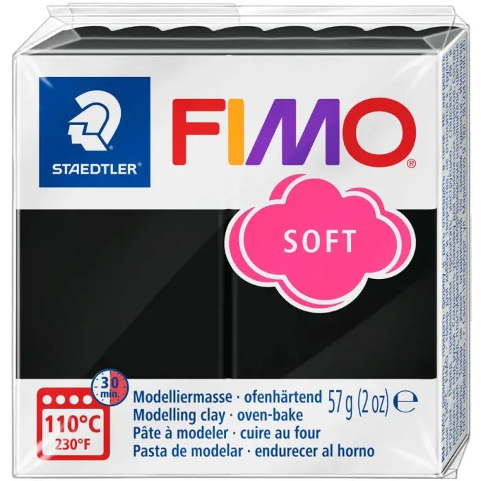 Пластика Fimo Soft, Чорна, 57г Фото