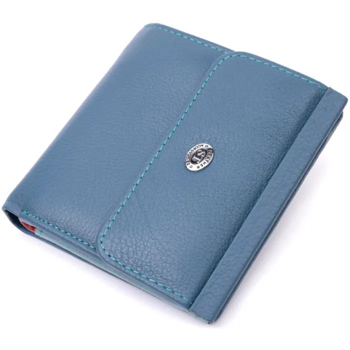 Кошелек ST Leather Из натуральной кожи Бирюзовый Фото