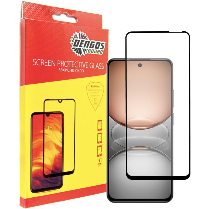 Стекло защитное Dengos Full Glue Realme C75 Black Фото