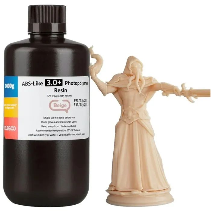 Фотополимерная смола ELEGOO Resin, ABS-like 3.0 plus 1кг, beige Фото