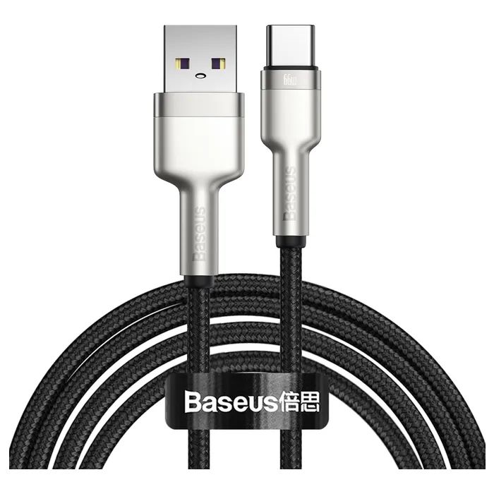 Дата кабель Baseus USB 2.0 AM to USB-C 2.0m 6A 66W Black Фото
