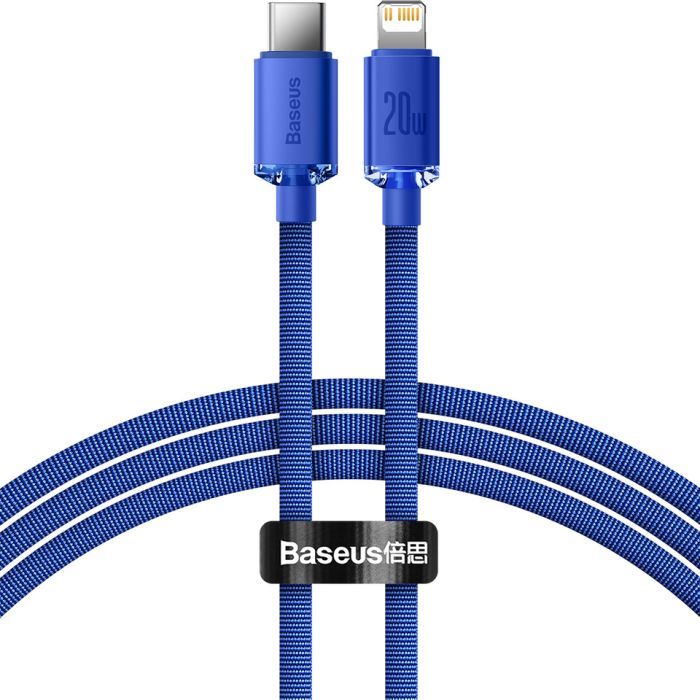 Дата кабель Baseus USB-C to Lightning 1.2m 20W blue Фото