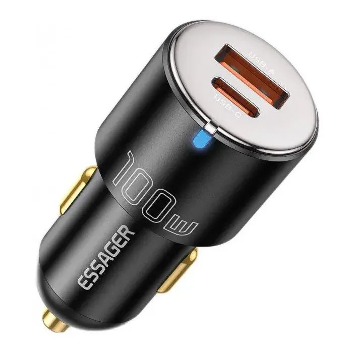 Зарядное устройство Essager 1xUSB-C 100W + 1xUSB black Фото