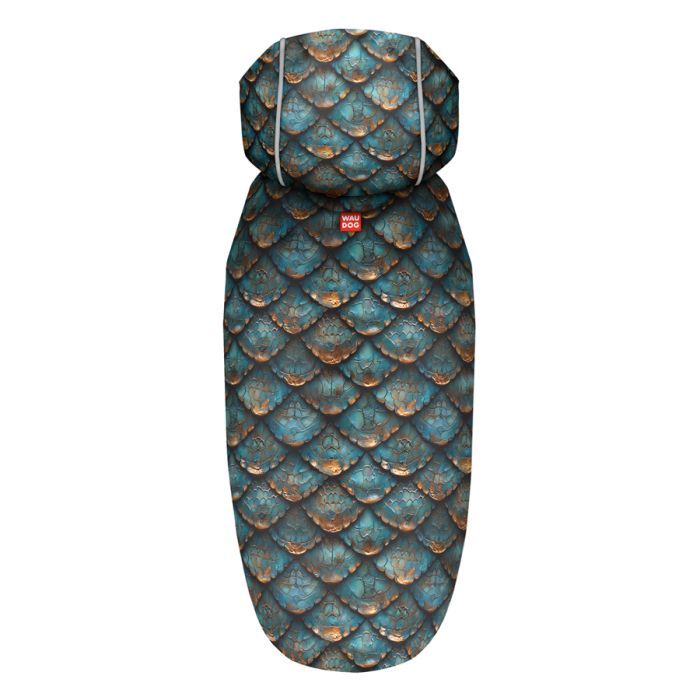 Дождевик для животных WAUDOG Clothes з капюшоном "Луска" S Фото
