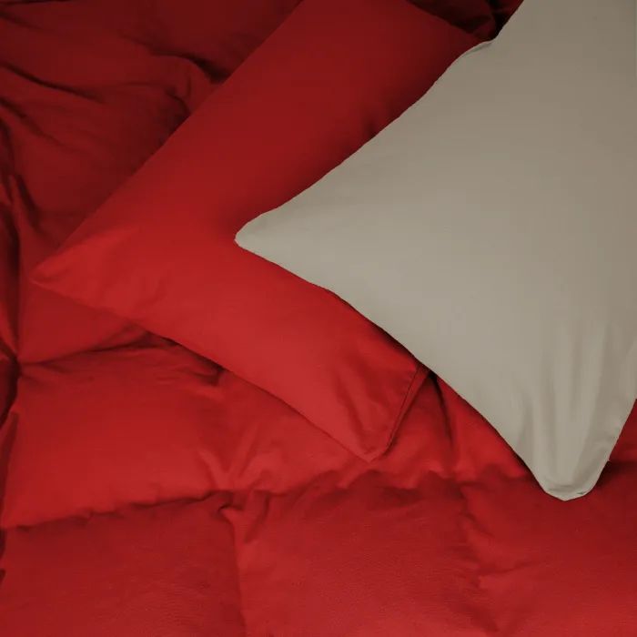 Постельное белье MirSon 004-009 Cappuchino/Red Фланель 2x143x210 Сімейний Фото