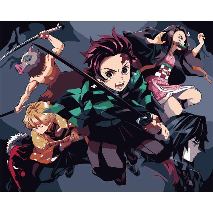Картина по номерам Santi Demon Slayer Heroes 40х50 см Фото