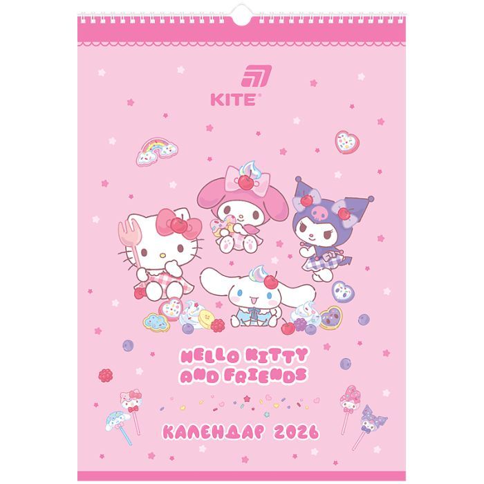 Календарь Kite планер настенный Hello Kitty 2026 год Фото