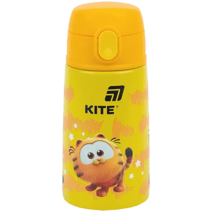 Поильник-непроливайка Kite Garfield термос з трубочкою 400 мл Фото