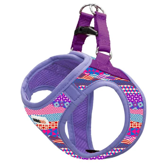 Шлей для собак MISOKO&CO фиолетовая с узором M Фото