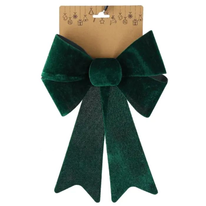 Украшение декоративное Chomik бант велюр, 23х38 см, зелений Фото