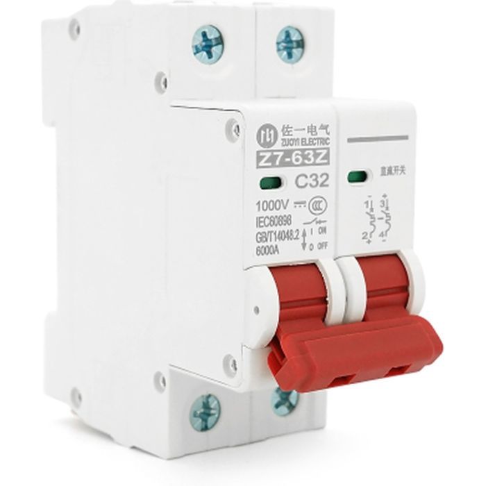 Автоматический выключатель ZUOYI Z7-63Z 2P C32 DC500V Фото