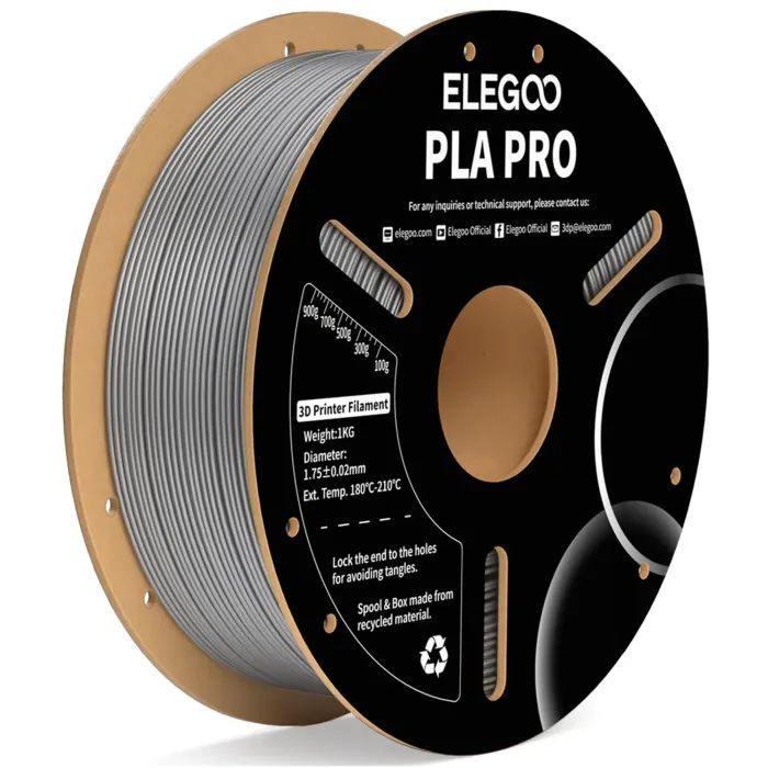 Пластик для 3D-принтера ELEGOO PLA PRO 1кг, 1.75мм, silver Фото