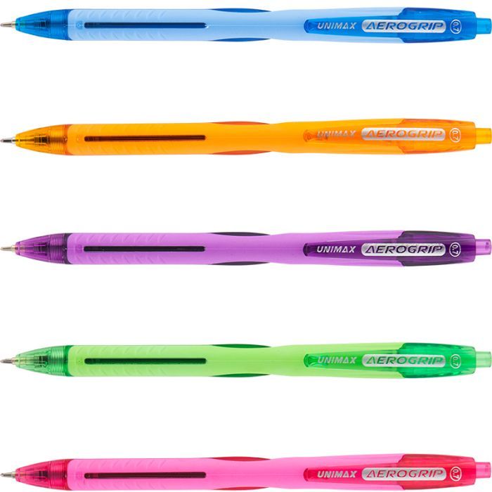 Ручка шариковая Unimax автоматична Aerogrip-2, синя Фото