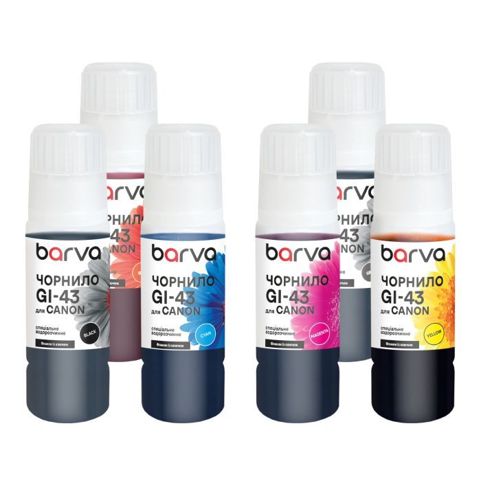 Чернила Barva Canon GI-43 SET 6x70 мл, OneKey Фото