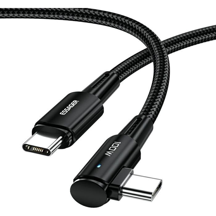 Дата кабель Essager USB-C to USB-C 1.0m 100W black Фото