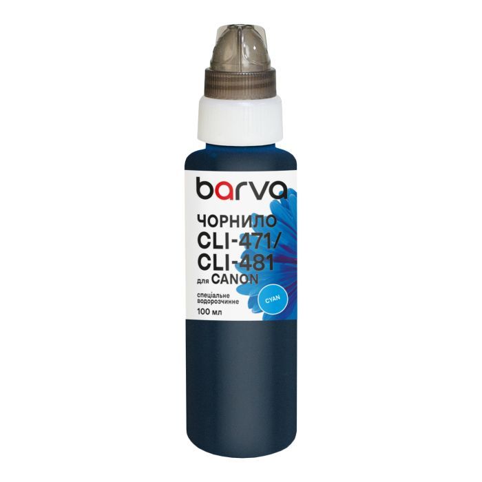 Чернила Barva Canon CLI-471/CLI-481 100 мл, special, cyan Фото