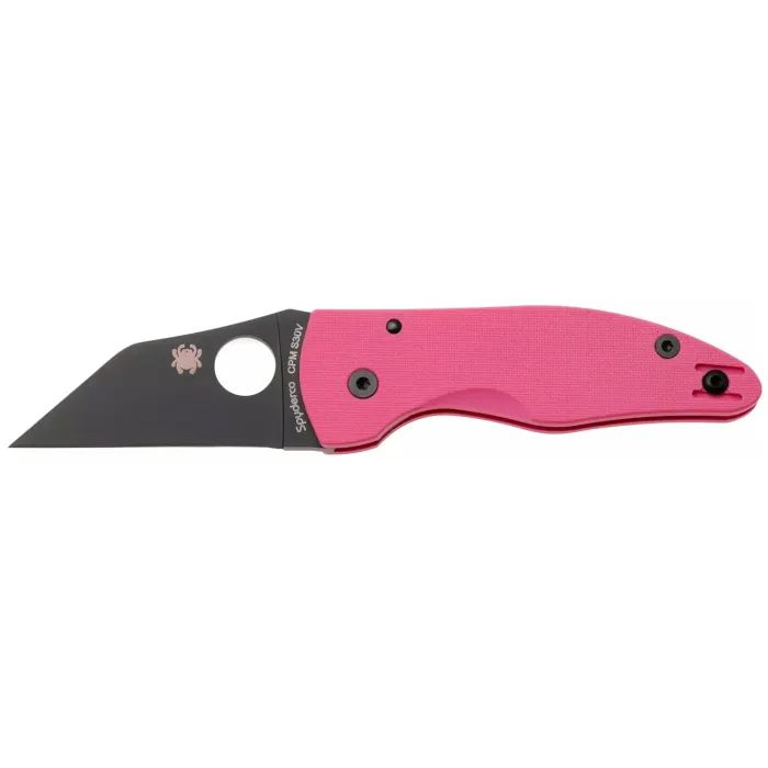 Нож Spyderco Microjimbo Sprint Run S30V Black Blade Pink Фото