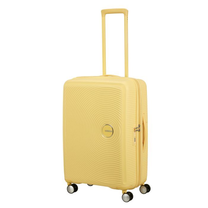 Чемодан American Tourister Soundbox 71.5/81 л пастельно-жовта Фото