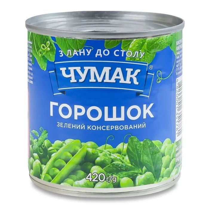 Овощная консервация Чумак Горошек зеленый консервированный 420 г Фото