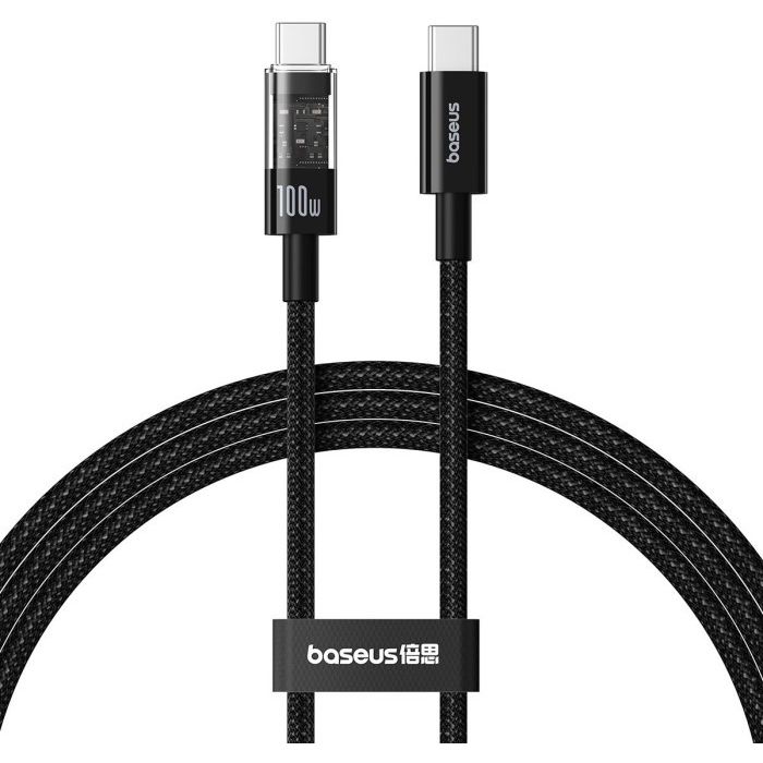 Дата кабель Baseus USB-C to USB-C 1.0m 100W black Фото